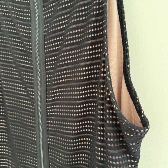 BCBG MAXAZRIA Sheer/Lined Black A Line Dress - Size Large - Picture 9 of 9